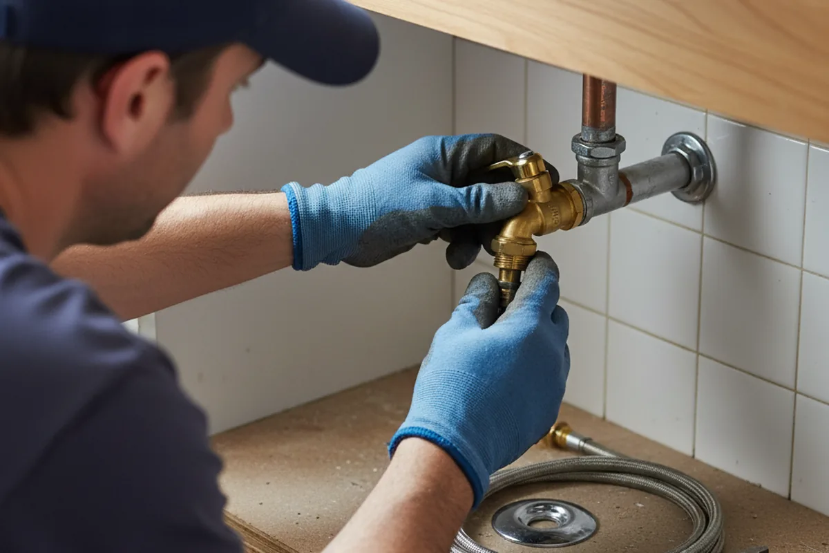 Shutoff valve and fitting work during Faucet and Fixture Repair in Snowflake